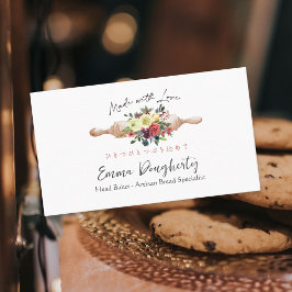 Koch Rote Floral Rolling Button Backtriebwerk Uten Visitenkarte