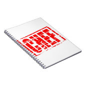 Koch Roter Kautschuk Briefmarke Notizblock (Rechte Seite)