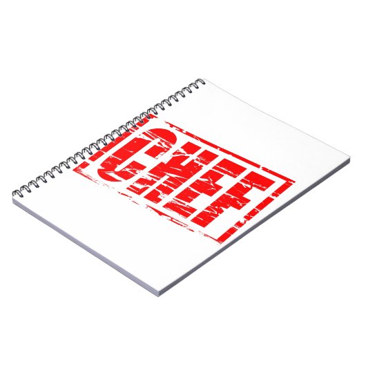 Koch Roter Kautschuk Briefmarke Notizblock (Linke Seite)