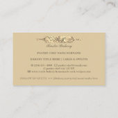 Koch Rustikale Button Rolling Bakery Goldboho Visitenkarte (Rückseite)