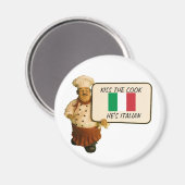 Koch sagt, Kuss der Koch Magnet (Vorderseite/Rückseite)