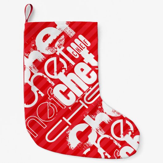 Koch; Scarlet Rote Streifen Kleiner Weihnachtsstrumpf (Vorderseite)