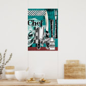 Koch Schädel 4 Poster (Küche)