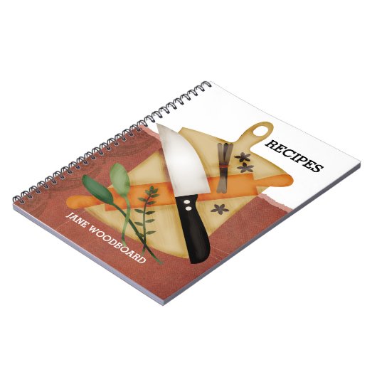 Koch schneiden Messer Walzen Button Kräuter Gewürz Notizblock (Linke Seite)