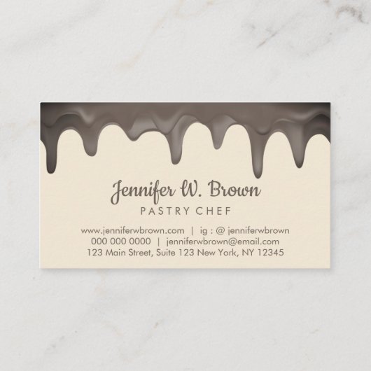 Koch Schokolade tropfen Visitenkarte (Rückseite)