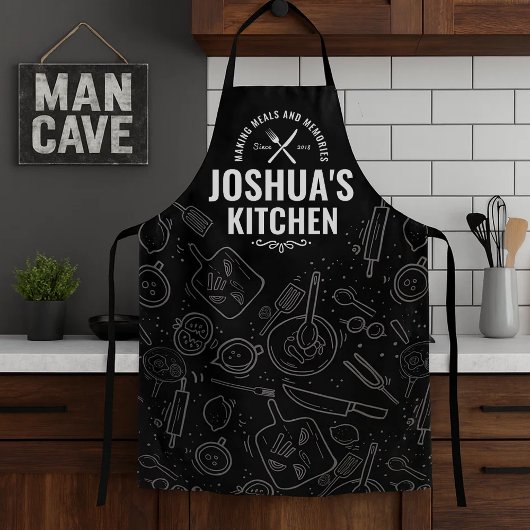 Koch Schürze mit Individuelle Name Männer Personal