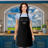 Koch Schwarz-weiße Skript Kochen Liebe Slogan Schürze