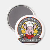 Koch Schweinegrill ziehen mein Schweinebrill Grill Magnet (Vorderseite/Rückseite)