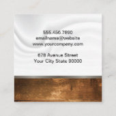 Koch | Seidendrapery | Holzrahmen Quadratische Visitenkarte (Rückseite)