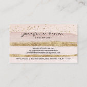 Koch-Service für Hochzeitskuchen Visitenkarte (Rückseite)