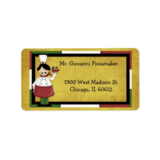 Koch Serving Spaghetti Adressaufkleber (Vorne)