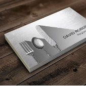 Koch Silverware Catering Modernes Silber Visitenkarte