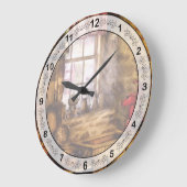 Koch - Sink - Eine ziemlich alte Küche Große Wanduhr (Winkel)