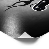 Koch Skull and Flaming Koch Knies 2 Fotodruck (Ecke)