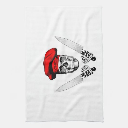 Koch Skull mit Koch Knies Handtuch (Vertikal)