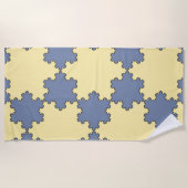 Koch Snowflakes Tessellation (Fraktal Muster) Strandtuch (Vorderseite)