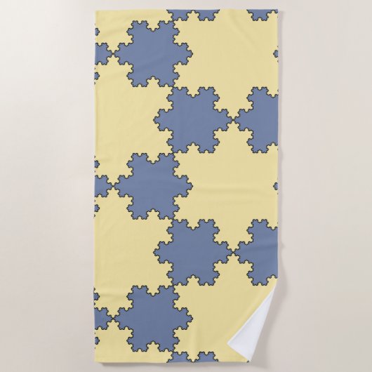 Koch Snowflakes Tessellation (Fraktal Muster) Strandtuch (Vorderseite)