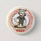 Koch Sock Monkey Button (Vorderseite)