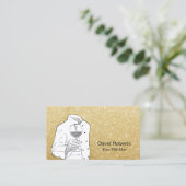 Koch Sommelier Moderner Goldener Glitzer Visitenkarte (Stehend Vorderseite)