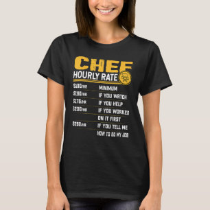 Koch Stundenpreis Kulinarisches Restaurant Koch Co T-Shirt