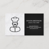 Koch-Symbol | Marmor und Schwarzer Mesh Visitenkarte (Vorderseite)