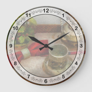 Koch - Tee - Feierliche Teezeremonie Große Wanduhr