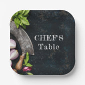 Koch Tisch rustikale Küche Party Pappteller (Vorderseite)