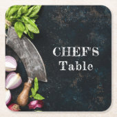 Koch Tisch rustikale Küche Party Rechteckiger Pappuntersetzer (Vorderseite)