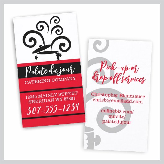 Koch Topf große, lockig Dampf Koch Catering Busin. Visitenkarte