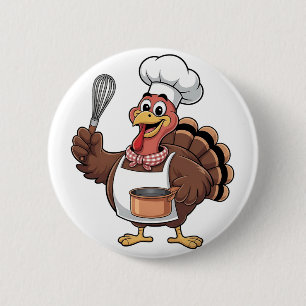 Koch Türkei Erntedank Cook Gobbler Button