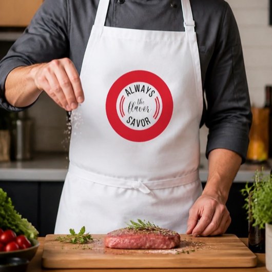 Koch Typografie | Immer den Geschmack schmecken la Schürze