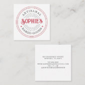 Koch Typografie Quadratische Visitenkarte (Vorne/Hinten)