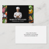 Koch überquert Waffen | Geschnittenes Essen Visitenkarte (Vorne/Hinten)