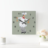 Koch-Uhr Quadratische Wanduhr (Zuhause)