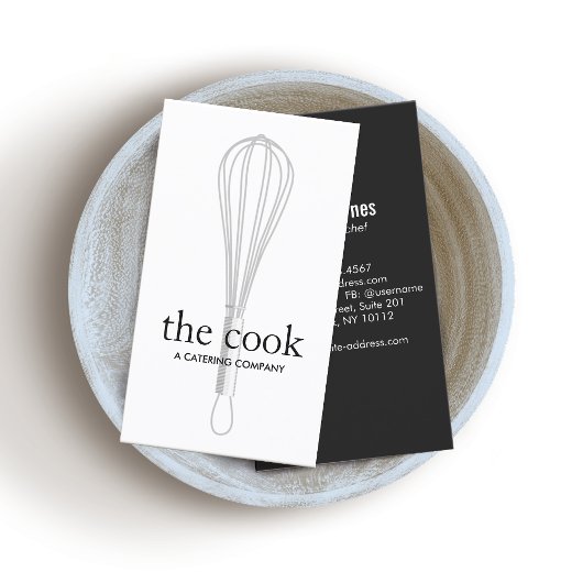 Koch und Baker Whisk Catering Visitenkarte