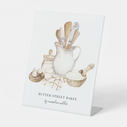 Koch und Bestandteile von Bäckereien Sockelschild (Vorderseite)