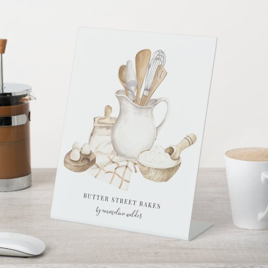 Koch und Bestandteile von Bäckereien Sockelschild (In SItu)