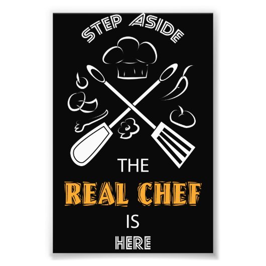 Koch und Kochen Funny Quotes Fotodruck (Vorne)