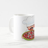 Koch und Pizza Kaffeetasse (Vorderseite Links)