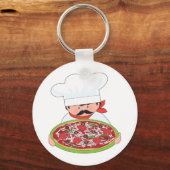 Koch und Pizza Schlüsselanhänger (Vorderseite)