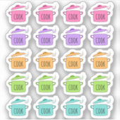 Koch- und Speiseplan Aufkleber (Vorderseite)