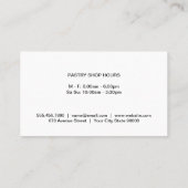 Koch- und Whisky-Logo Visitenkarte (Rückseite)