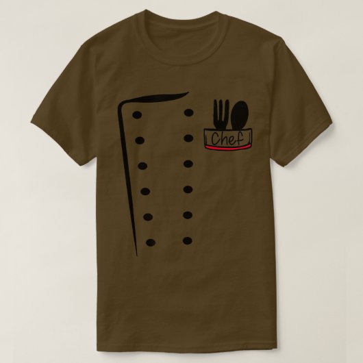 Koch Uniform Funny Cook Kostüm T-Shirt (Design vorne)