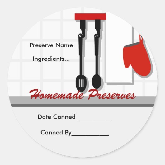 Koch Utensils hausgemachte Beilagen Sticker (Vorderseite)