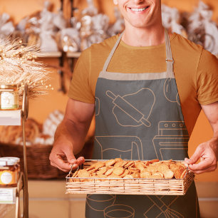 Koch Vater Master Backen & Kochen Spaß Utensil Gra Schürze