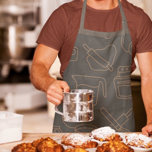 Koch Vater Master Backen & Kochen Spaß Utensil Gra Schürze