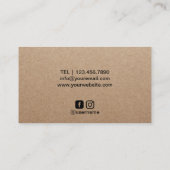 Koch Vintage Pflanzendarstellung Rustikale Kraft Visitenkarte (Rückseite)