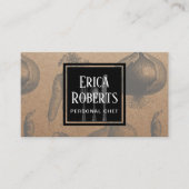 Koch Vintage Pflanzendarstellung Rustikale Kraft Visitenkarte (Vorderseite)