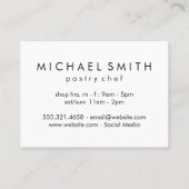 Koch Visitenkarte (Rückseite)