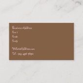 Koch Visitenkarte (Rückseite)